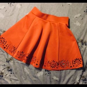 NWOT Small Skirt, Cute Flower/Heart Pattern Hem